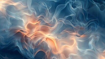 Poster - beautiful abstract swirls of light and color created by blending soft hues on a dark background