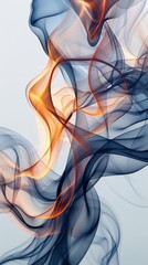 Poster - colorful smoke swirling in graceful patterns under soft light