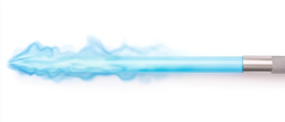 Wall Mural - a blue lightsaber is shown with a blue flame