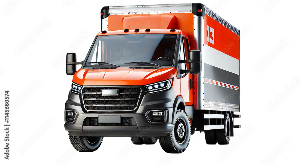 Lorry Front View Cargo truck Lorry front view for make mockup isolated on background ...