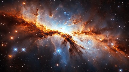 Wall Mural - a stunning abstract galaxy with stars and nebulae showcases the beauty of astronomy and the cosmos, 