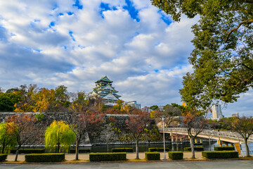 Canvas Print - 大阪城と自然風景