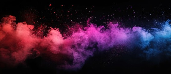 Poster - vibrant abstract smoke in shades of pink blue and purple creating a stunning visual effect against a