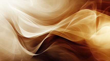 Poster - elegant abstract brown background with soft flowing textures and vintage warmth for design and artis
