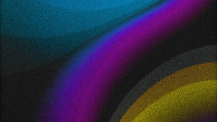 Poster - Dark blue purple black abstract grainy background, glowing vibrant color gradient shape, noise texture banner poster header cover design. Abstract blurred multicolored gradient fluid background design