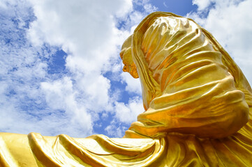 Wall Mural - Large Buddha Statue Outdoors, Symbols of Buddhism, South East Asia at Mae Takrai Temple, Mae-On Chiangmai, Northern Thailand