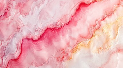 Poster - abstract watercolor texture in soft pink and red hues with smooth blending and subtle highlights on 