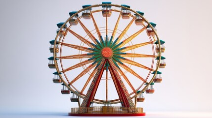 Wall Mural - Cute Ferris wheel