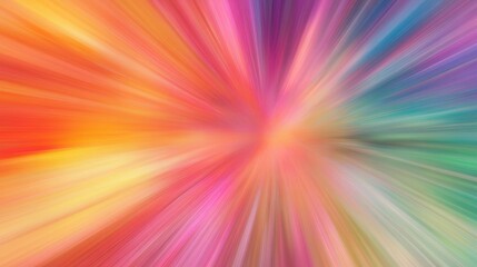 Poster - vibrant abstract motion blur background with colorful radial lines creating a sense of dynamic energ