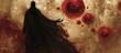 © Holo Frame - mystical figure shrouded in darkness surrounded by eerie red orbs representing an otherworldly presence and ancient knowledge