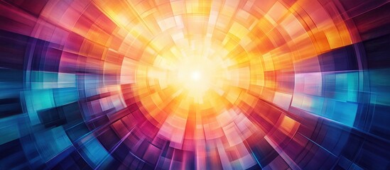 Poster - vibrant abstract backdrop with circular patterns evoking music nostalgia and artistic flair through 