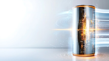 Poster - Innovative energy storage solutions modern laboratory visual technology industrial environment dynamic perspective future concepts