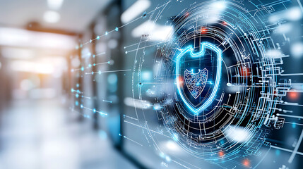 Poster - cybersecurity protocols enhance data protection in modern offices digital environment technology con
