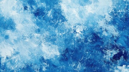 Poster - Abstract blue and white textured background depicting a serene natural sky atmosphere perfect for design and creative projects