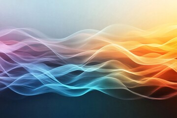 Poster - Abstract waves in vibrant colors creating a serene and dynamic visual effect at sunset