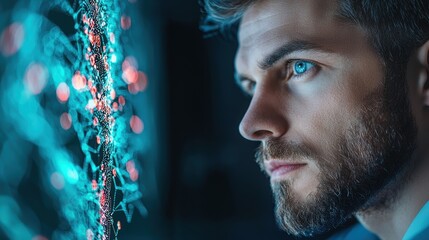 Poster - A doctor using an AI powered medical imaging software to diagnose a patient, highlighting the potential of AI in healthcare.