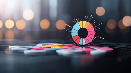 Poster - A vibrant infographic displaying key performance indicators (KPIs) and business metrics with charts, graphs, and data points.