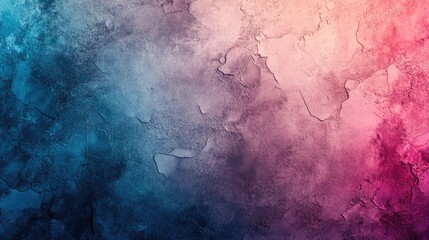 Poster - cracked concrete wall texture with abstract gradient in elegant colors suitable for minimalist desig
