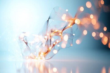 Poster - Ethereal light bursts through translucent fabric in an artistic display of color and movement
