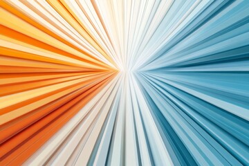 Poster - Abstract pattern showcasing dynamic hues of orange and blue radiating outward, creating a captivating visual effect