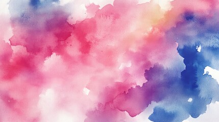 Poster - watercolor background with vibrant hues of pink and blue creating a vintage cloudy texture ideal for