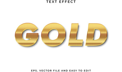 Editable gold text effect vector template