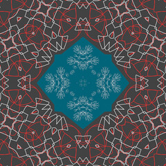 Wall Mural - Seamless Christmas snowflake pattern. Christmas texture. New Year's snowflake texture Merry Christmas. Happy New Year.