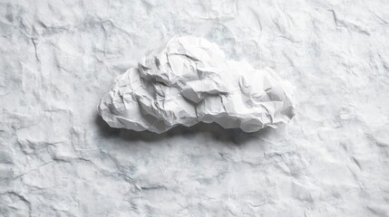 Poster - Textured cloud design on crumpled paper background creating a unique artistic visual representation of the sky and cloudscape.
