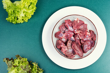 Wall Mural - Uncooked raw deer meat fillets.