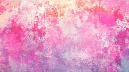Poster - Vibrant pink abstract texture with soft gradients resembling an aged cement wall for artistic and design backgrounds.