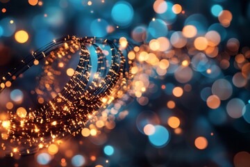 Poster - Sparkling lights create a magical atmosphere at a nighttime celebration with vivid colors