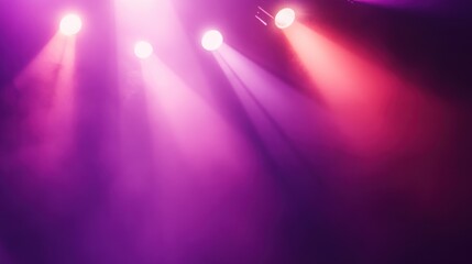 Poster - Purple stage lights shine.