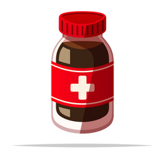 Wall Mural - bottle of medicine vector isolated illustration
