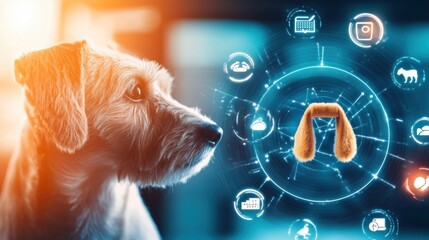 Poster - Dog with virtual reality interface.