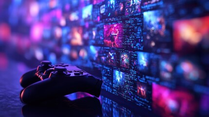 Aufkleber - Gaming controller before screen.