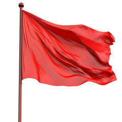 Aufkleber - red flag flying, isolated white background