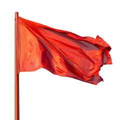 Aufkleber - red flag flying, isolated white background