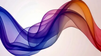 Poster - Colorful flowing waves create a vibrant abstract design suitable for modern backgrounds