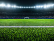 © photobuay - Vibrant soccer field under stadium lights capturing essence of sportsmanship and competition