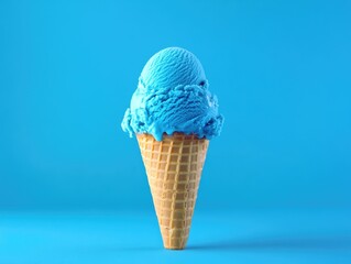 Wall Mural - Blue Ice Cream Cone