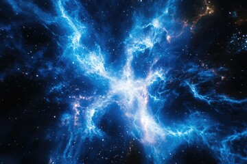 Blue Nebula with Stars