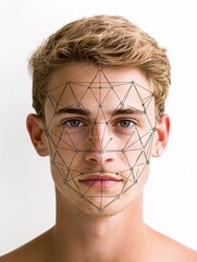 Poster - an individual verifying identity through biometric face recognition as part of a secure online regis
