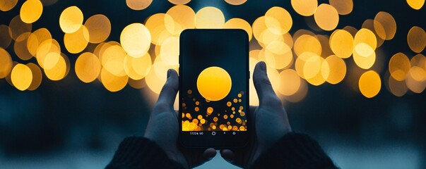 Aufkleber - A business-themed stock photo of hands holding a smartphone displaying successful registration confirmation with a clear, vibrant background