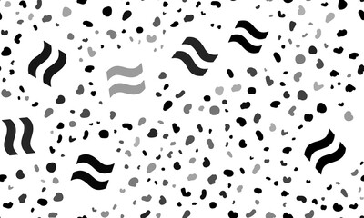 Poster - Abstract seamless pattern with approximately equal symbols. Creative leopard backdrop. Illustration on transparent background