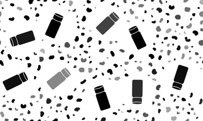 Poster - abstract seamless pattern with salt shaker symbols. creative leopard backdrop. illustration on trans
