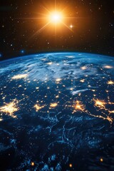 earth at night from space