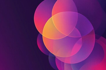 Poster - A colorful background with a purple circle in the middle