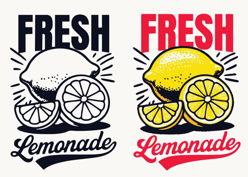 Two different versions of a lemonade sign
