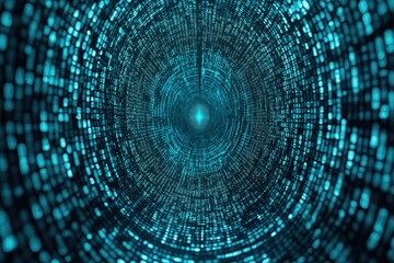 Poster - Exploring digital depths data visualization virtual space infographic technology abstract perspective