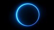 © heinng - Glowing Blue Circle: futuristic 3D render on dark background. AI Generated